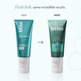 Bliss Clear Genius Body Acne Spray old packaging and new packaging image