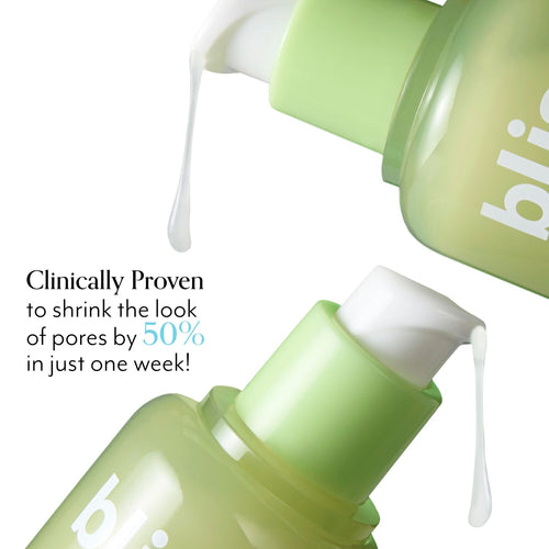 Bliss Disappearing Act Serum is clinically proven to shrink the look of pores in just one week