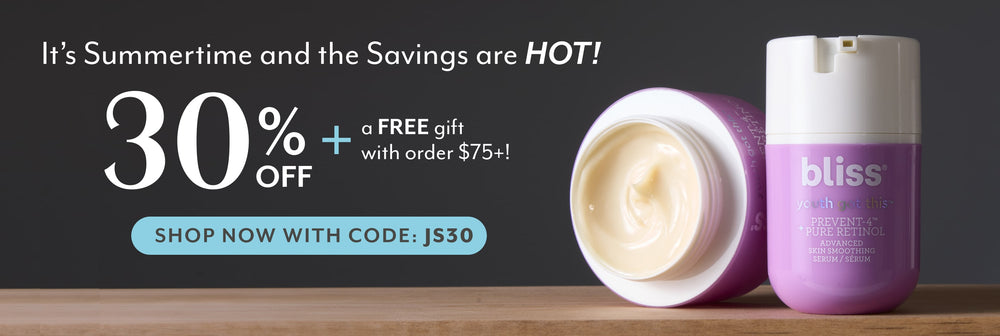 It's Summertime and the Savings are Hot. 30% off Sitewide with a free gift on orders $75+ with code JS30