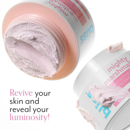 Bliss Mighty Marshmallow Brightening Face Mask will revive your skin and reveal your luminosity